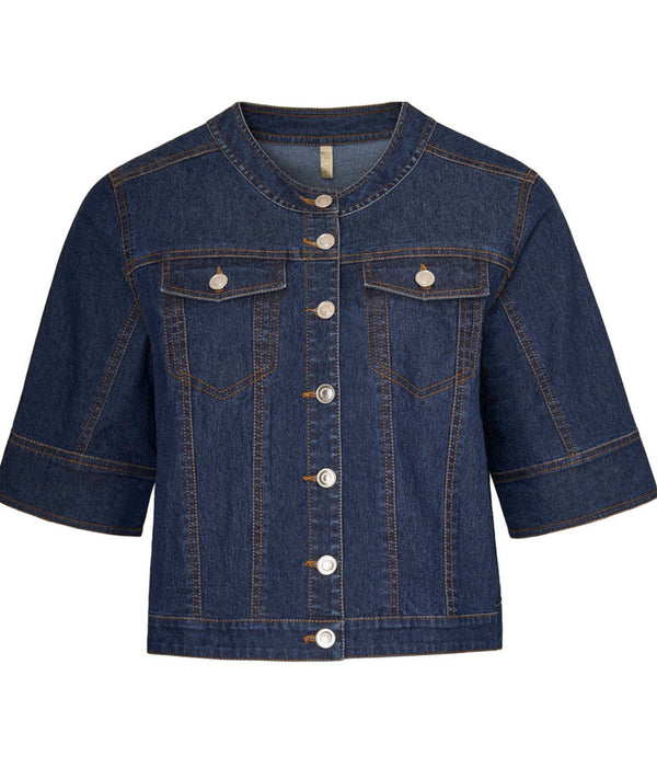 OFELIA DISA JAKKE I MØRK DENIM.