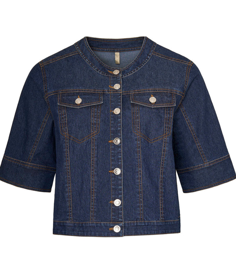 OFELIA DISA JAKKE I MØRK DENIM.