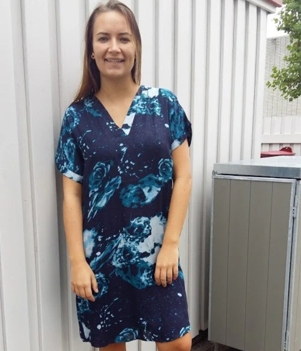 OFELIA ELVIRA KJOLE I PETROL