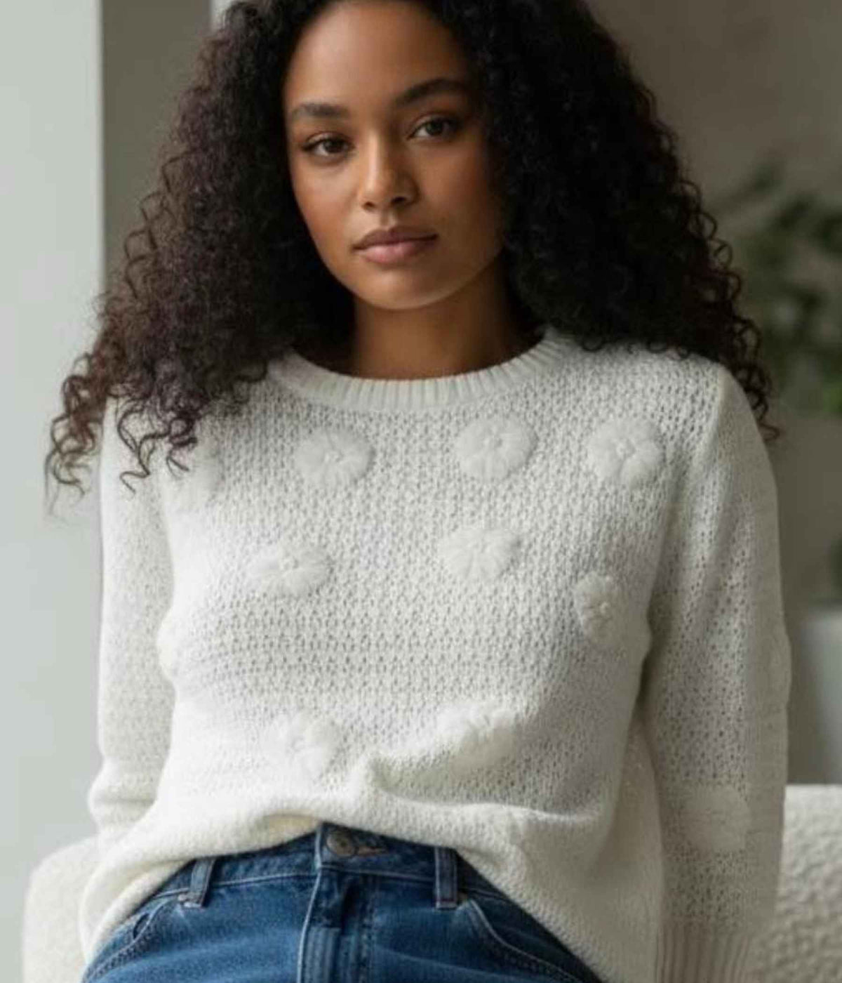 OFELIA NORI STRIK I OFFWHITE  - Kommer flere på i morgen torsdag