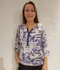 OFELIA WISH BLOUSE IN BLUE PURPLE