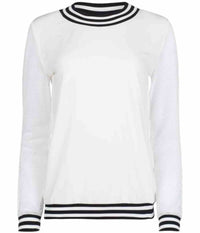 ONE-TWO BLOUSE IN LIME WHITE WITH STRIPES.