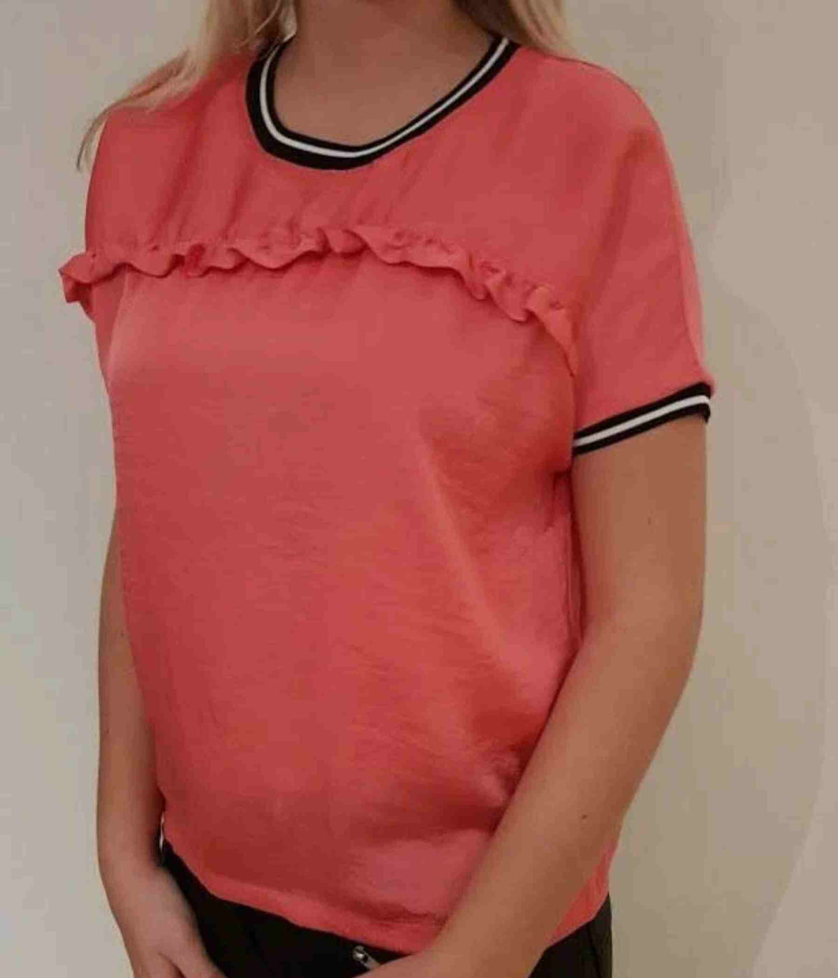 ONE-TWO T-SHIRT I HOT CORAL