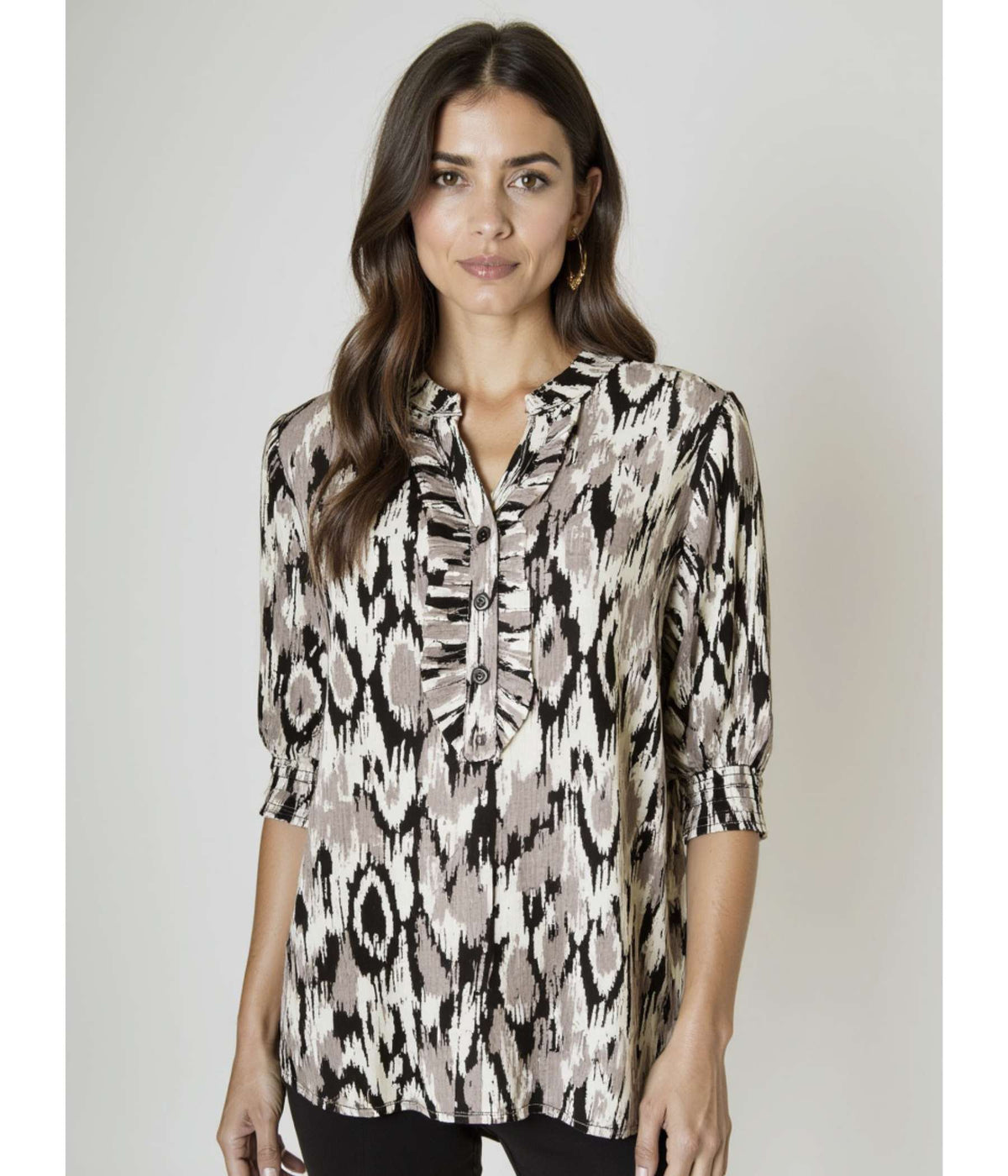 OFELIA PEPPA BLUSE SORT OG SAND