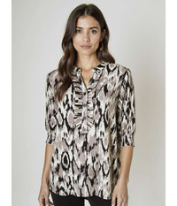 OFELIA PEPPA BLUSE SORT OG SAND