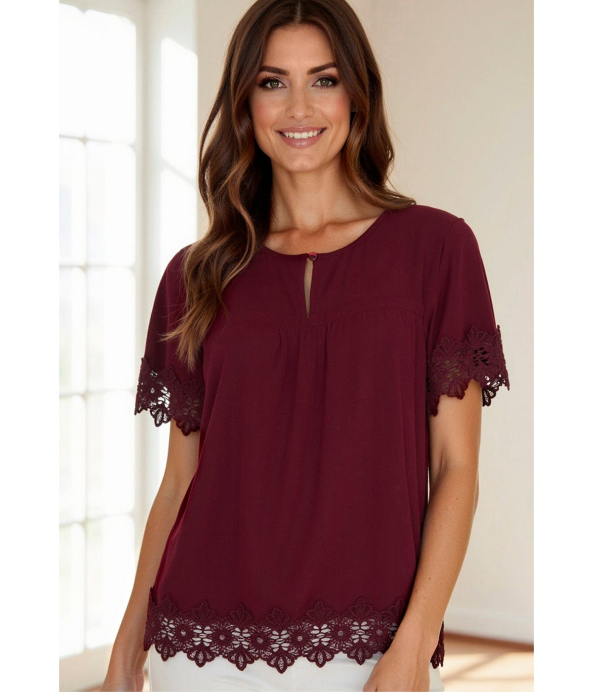 OFELIA BLUSE I BORDEAUX
