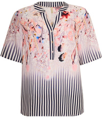 OFELIA MARY BLUSE NAVY OG ROSA