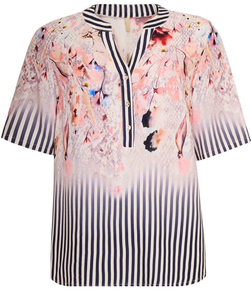 OFELIA MARY BLUSE NAVY OG ROSA