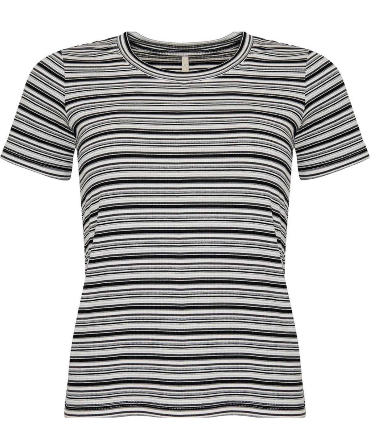 OFELIA SIMONA BLUSE I SORT  OG HVID STRIBET