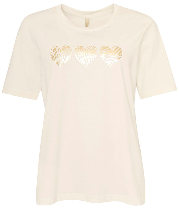 OFELIA LETTY T-SHIRT I CREME FARVE