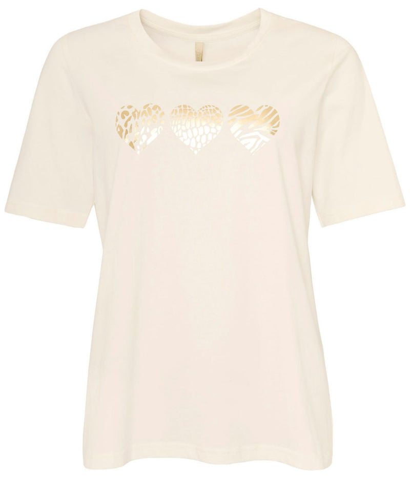 OFELIA LETTY T-SHIRT I CREME FARVE