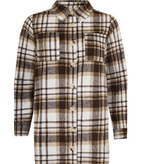 OFELIA TULA SKOVMANDS SKJORTE I TERNET BRUN