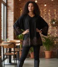 OFELIA LEONORA BLUSE I SORT