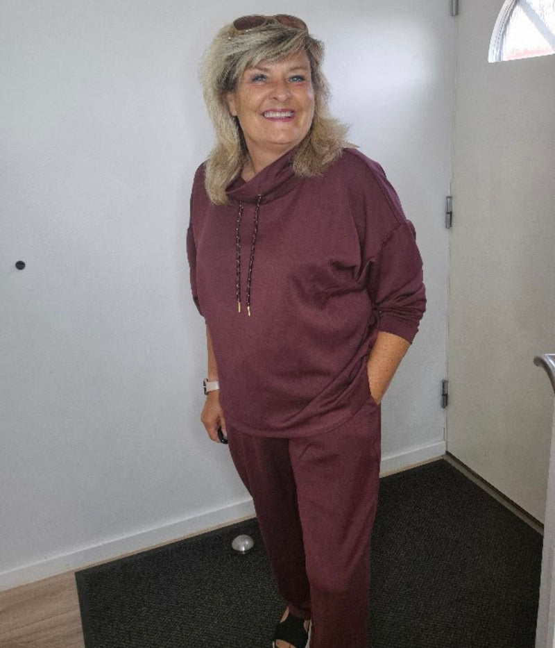 OFELIA RIMEL SWEATSHIRT I BORDEAUX