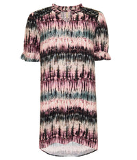 OFELIA AKSA TUNIKA I ROSA KHAKI OG SORT
