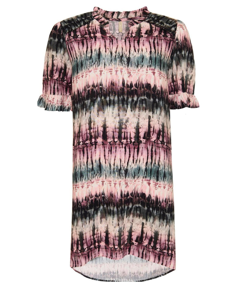 OFELIA AKSA TUNIKA I ROSA KHAKI OG SORT