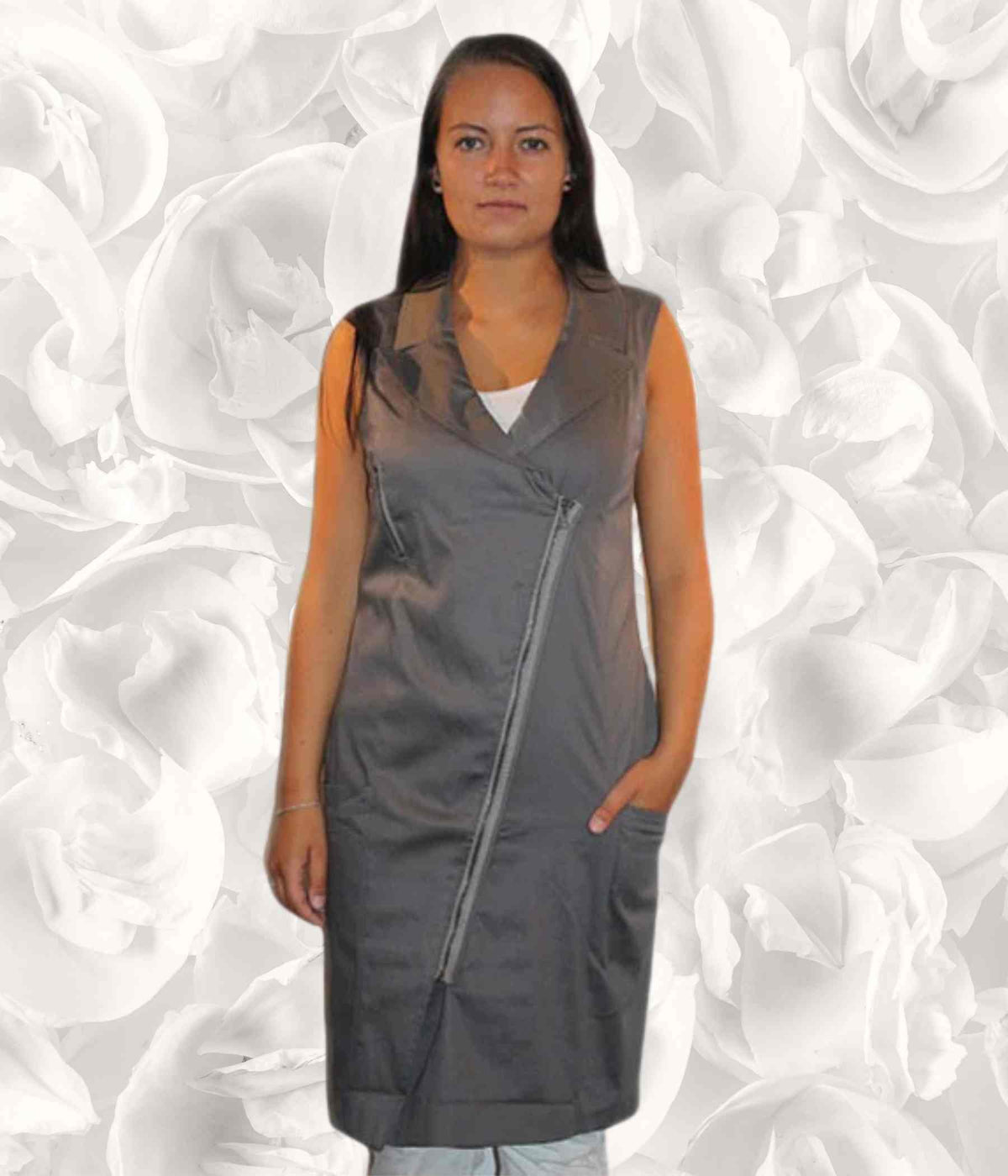 ONE-TWO KJOLE I GRÅ MED LYNLÅS