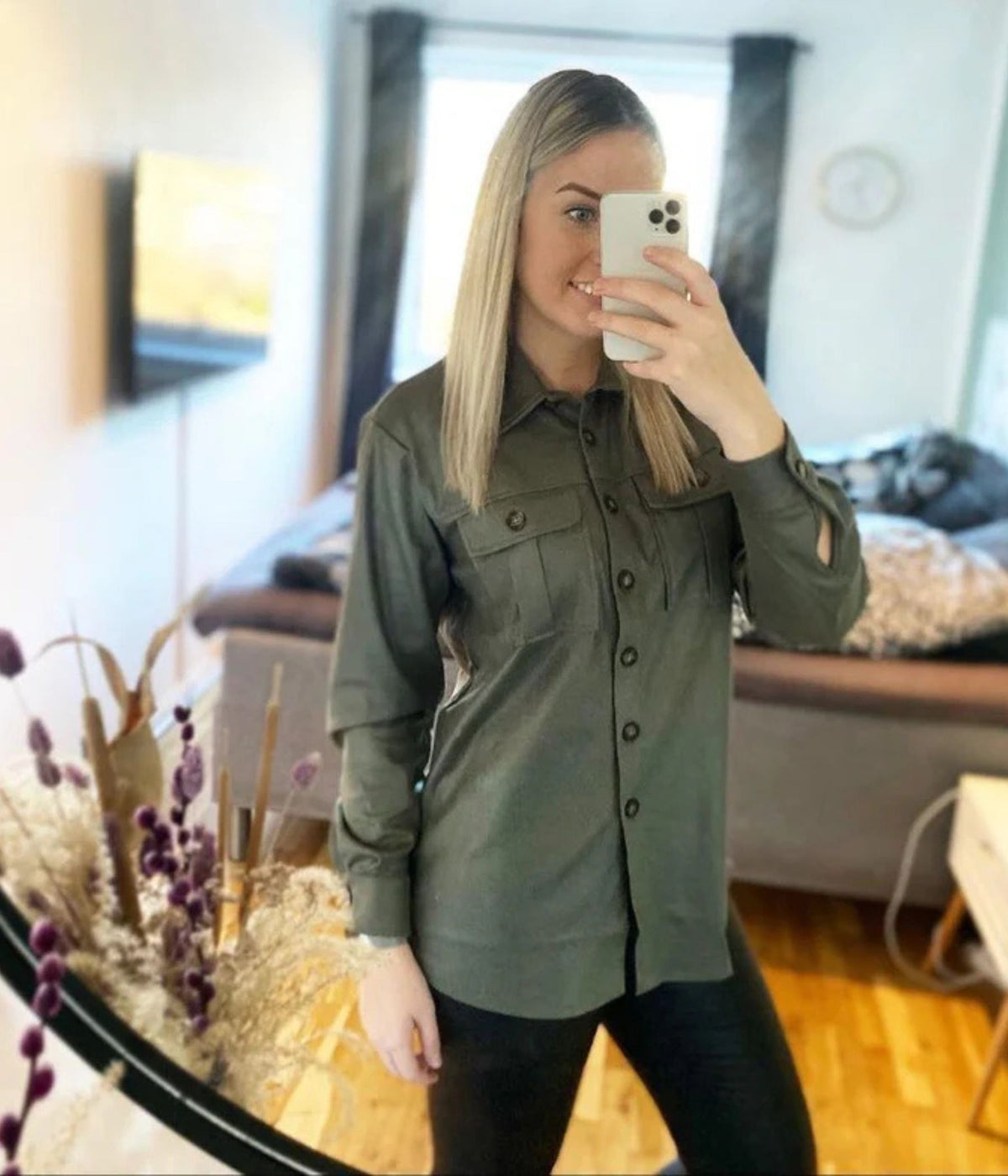 ONE-TWO SILLA SHIRT I ARMY