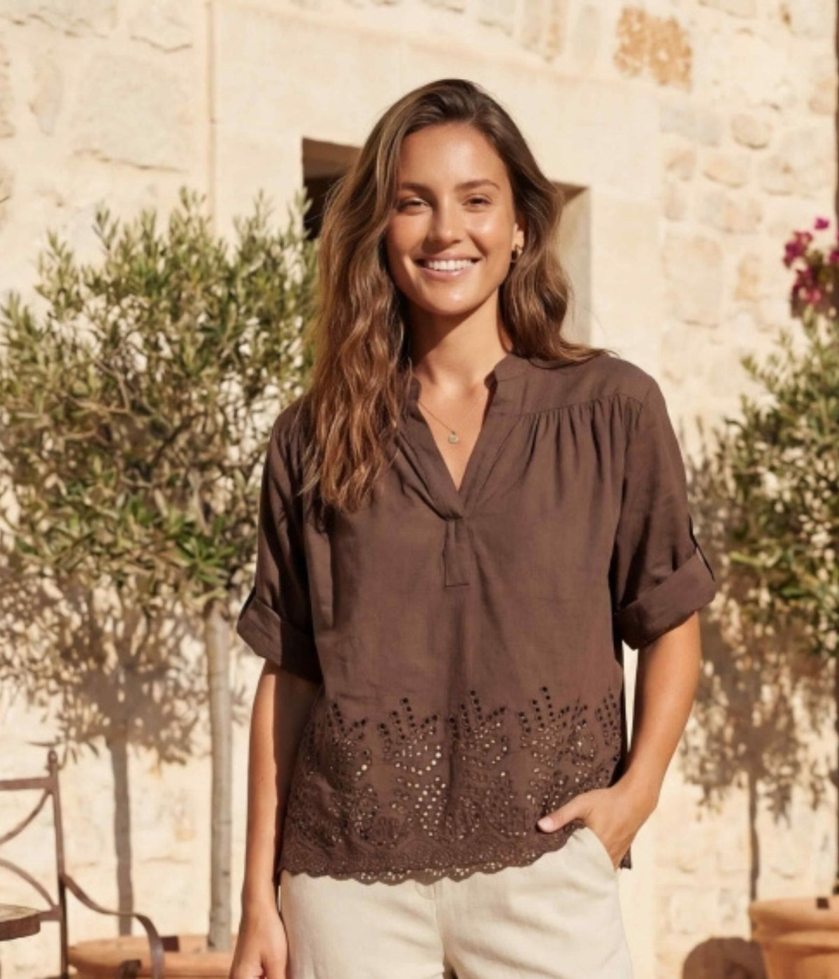 PREPAIR ALICE BLUSE I BRUN