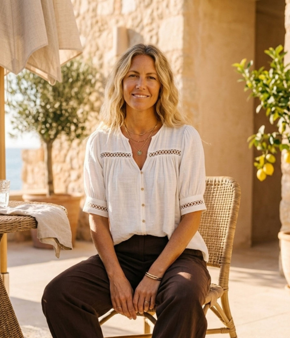 PREPAIR NANCY BLUSE I HVID.