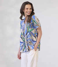 PREPAIR CORFU BLOUSE IN CREAM AND BLUE