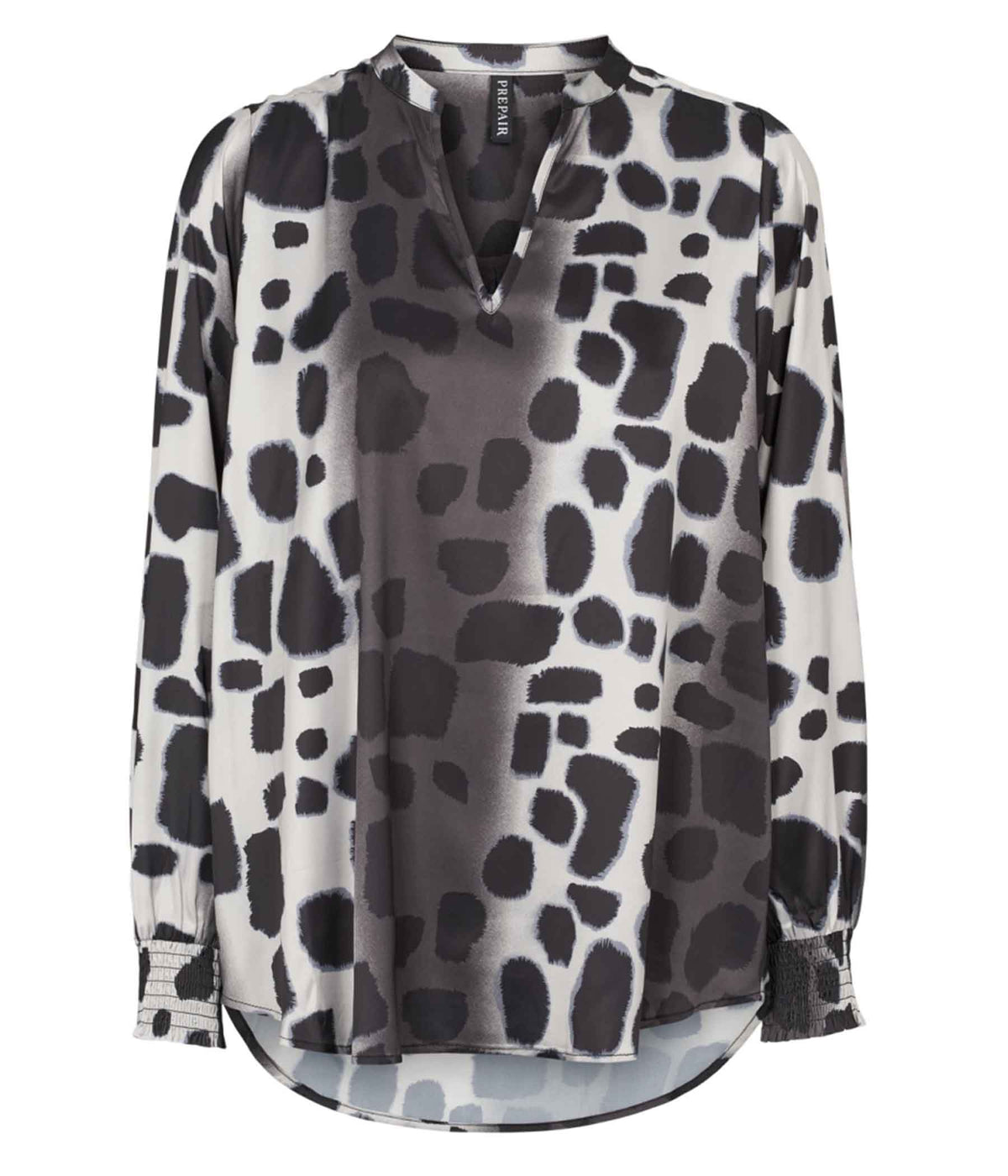 PREPAIR VILLA BLOUSE IN BLACK-GRAY
