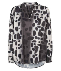 PREPAIR VILLA BLOUSE IN BLACK-GRAY
