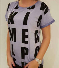 ZE-ZE SMART T-SHIRT IN BLUE PURPLE
