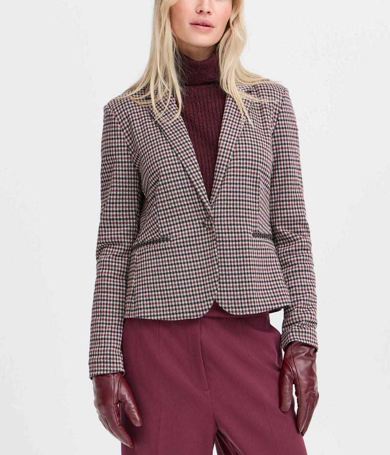 SKINDHANDSKER BAVANTE I MØRK BORDEAUX