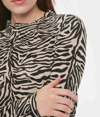 SOAKED IN LUXURY BLUSE I TIGER PRINT