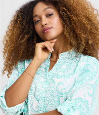 SORBET GABY BLOUSE IN POOL BLUE