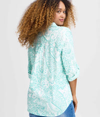 SORBET GABY BLOUSE IN POOL BLUE