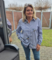 B.YOUNG GITALIA SKJORTE I BLÅ