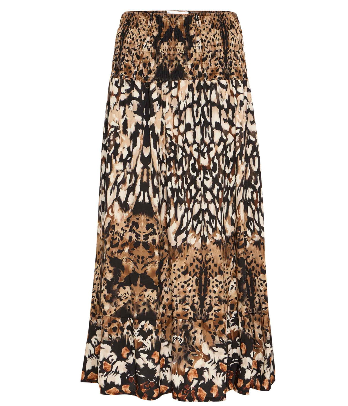 SORBET BOLETTE SKIRT IN BLACK AND BROWN PRINT