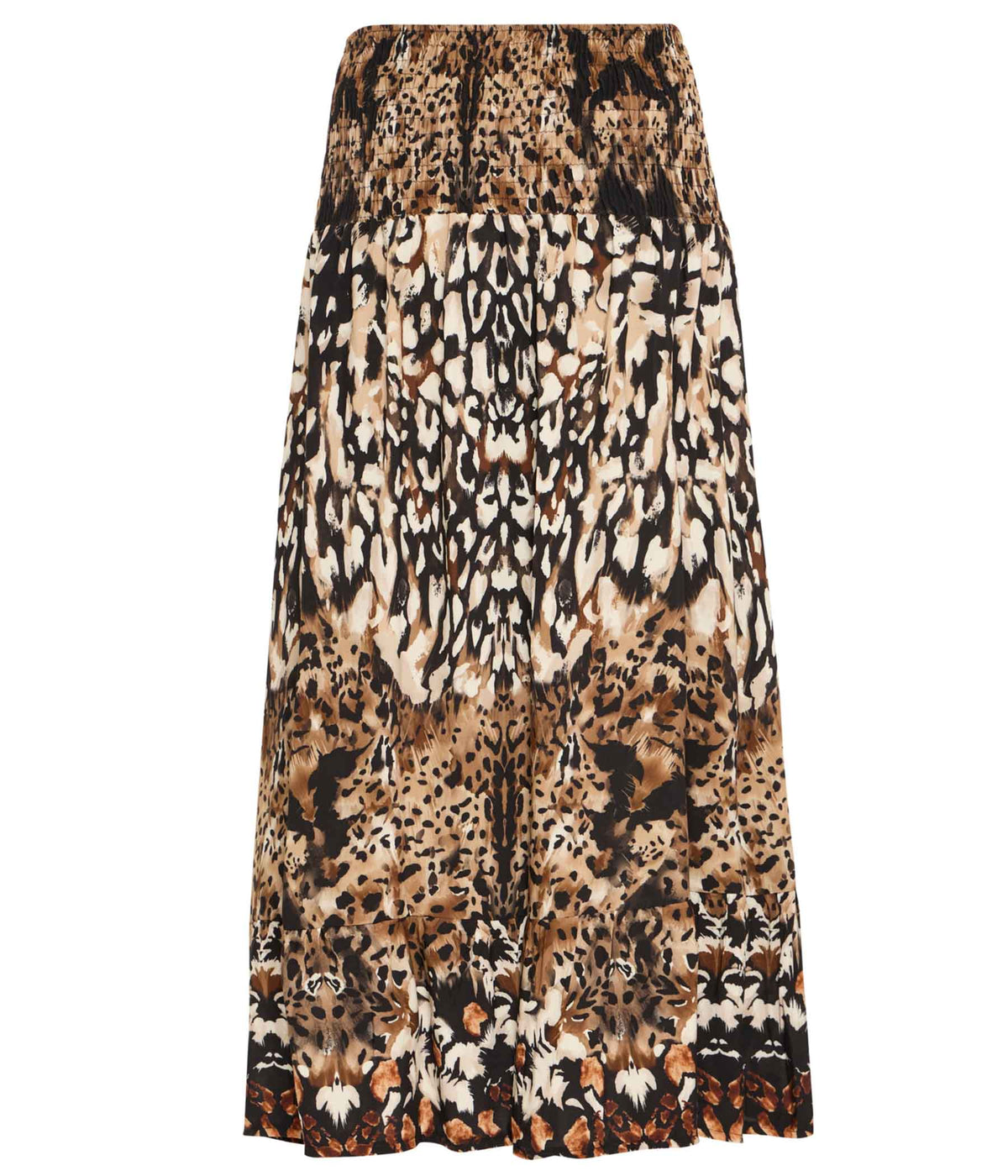 SORBET BOLETTE SKIRT IN BLACK AND BROWN PRINT