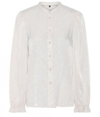 SOULMATE SKJORTE I OFFWHITE MED STEN.