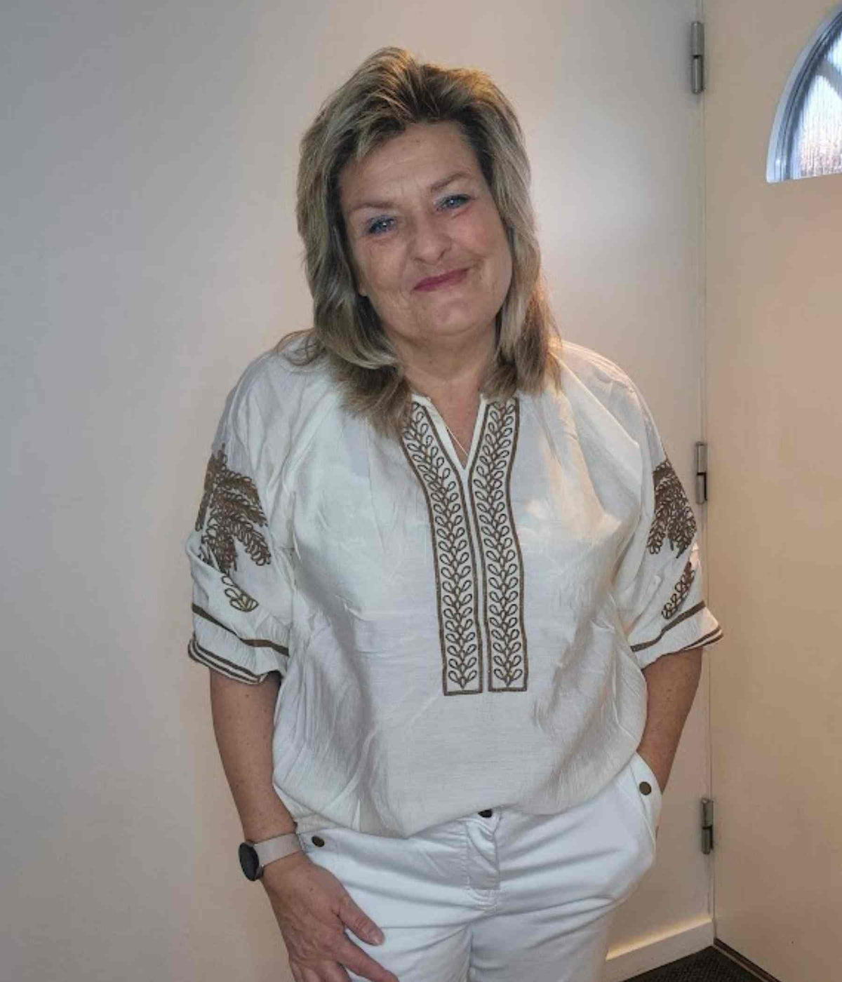 UXZUZ ONE-TWO ALLIE BLUSE I OFFWHITE