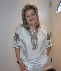 UXZUZ ONE-TWO ALLIE BLUSE I OFFWHITE