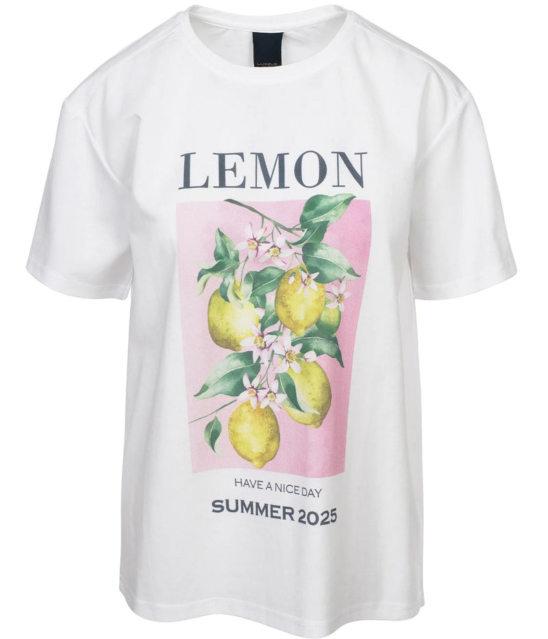 LUXZUZ ONE-TWO T-SHIRT I HVID