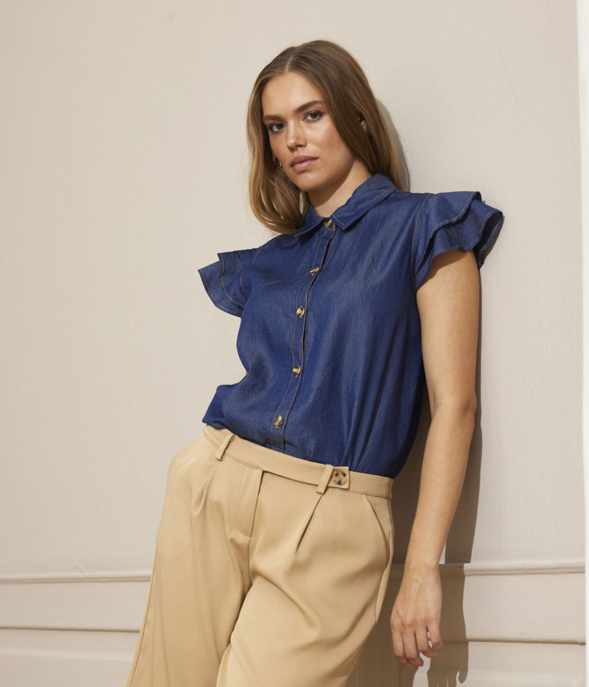 ZE-ZE LIZZY DENIM SKJORTE