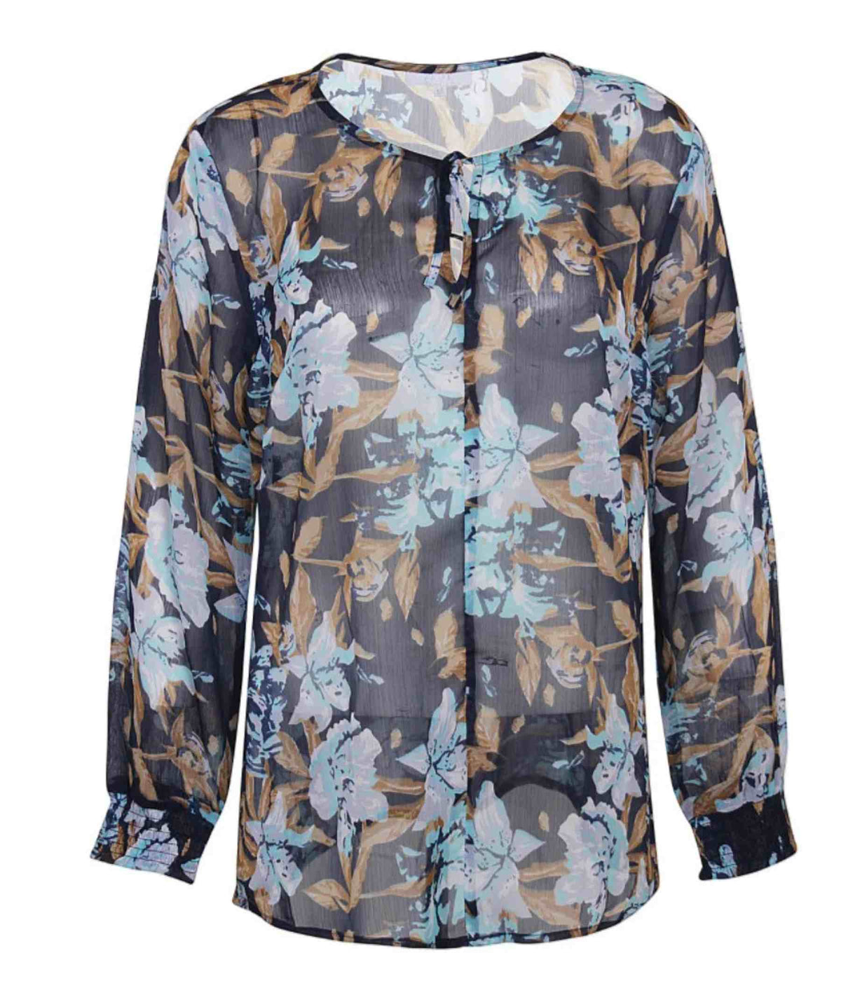 ZE-ZE ESAKI BLUSE I MARINEBLÅ