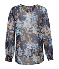 ZE-ZE ESAKI BLUSE I MARINEBLÅ