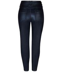 ZE-ZE SANNE COATED BUKSER I MØRKEBLLÅ