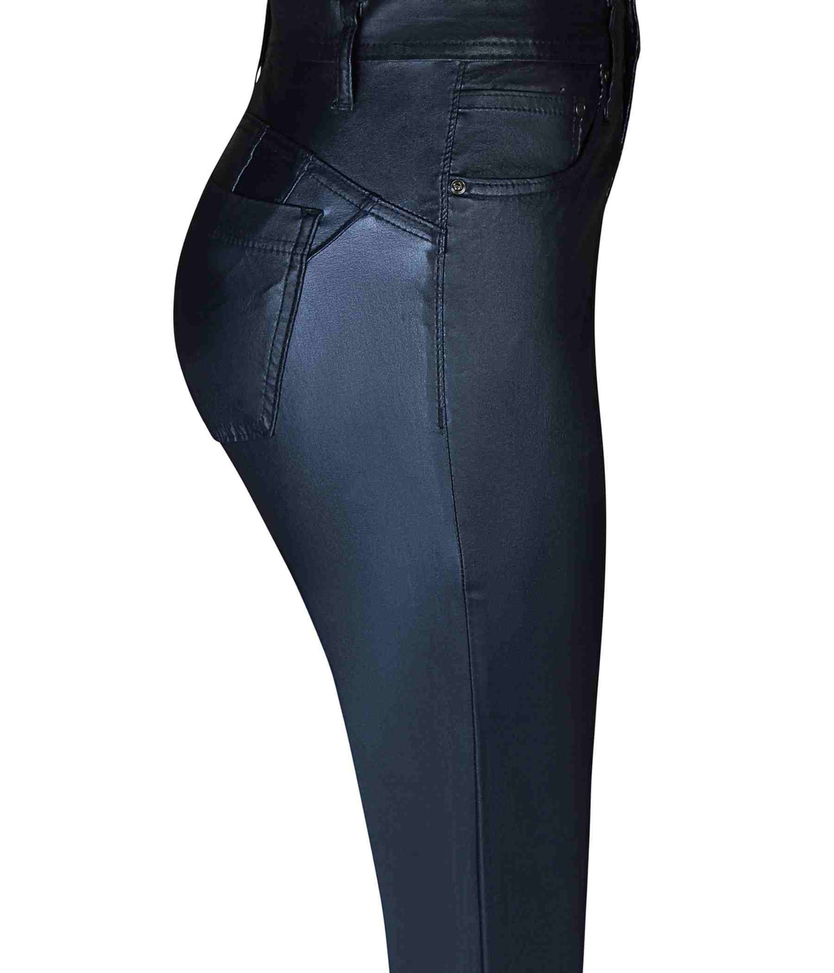 ZE-ZE SANNE COATED BUKSER I MØRKEBLLÅ