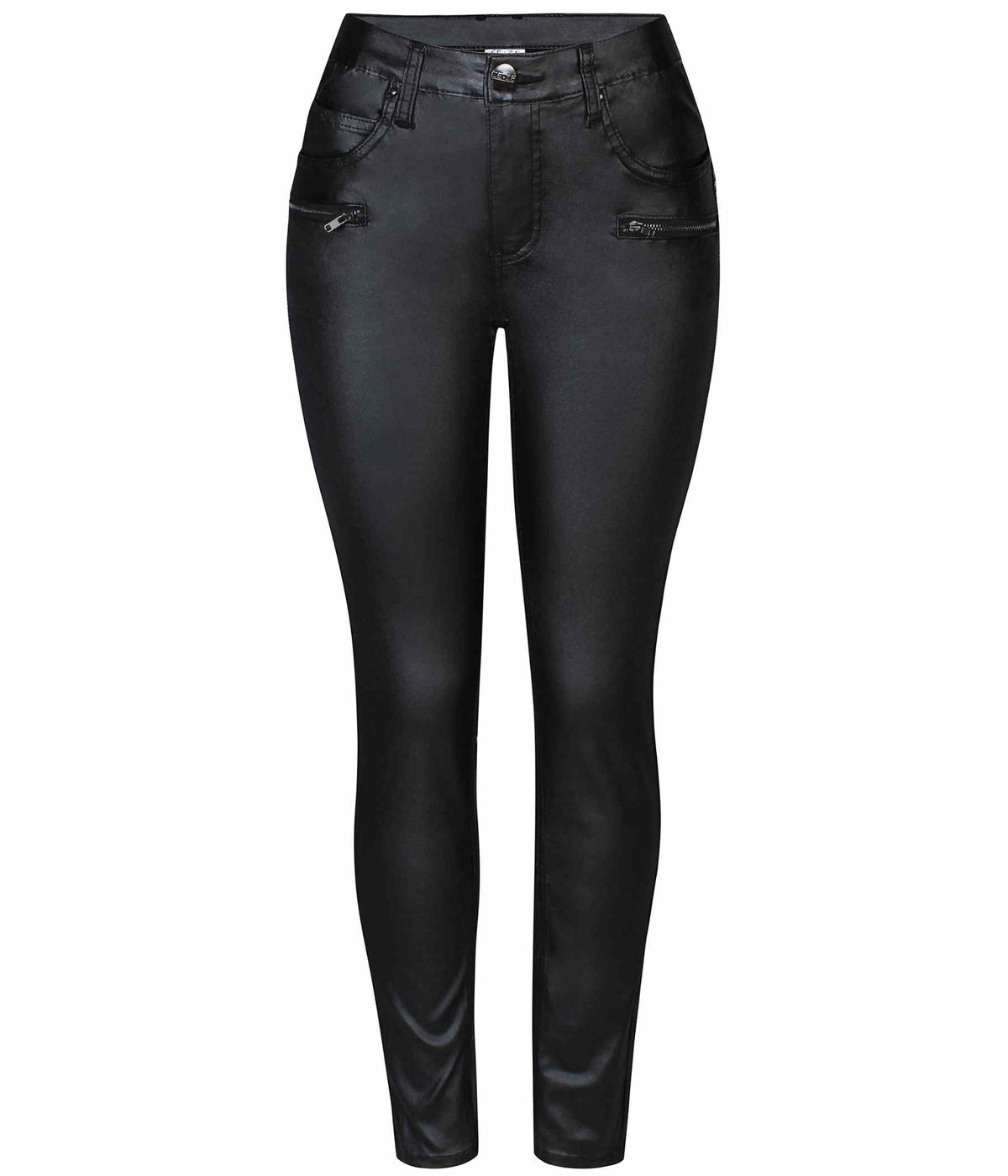 ZE-ZE SANNE COATED BUKSER I SORT