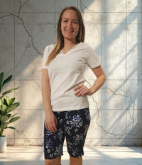 ZE-ZE SANNE SHORTS I MARINEBLÅ.