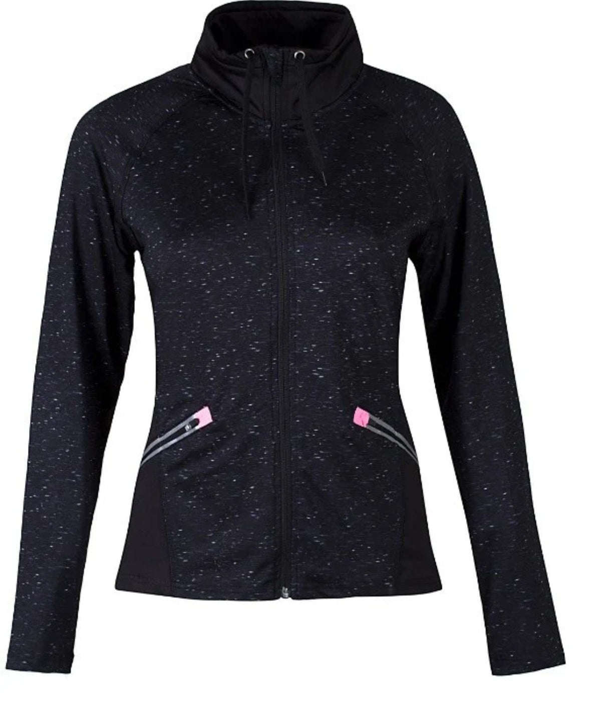 ZE-ZE TRÆNINGS JAKKE I SORT MED LYSERØD