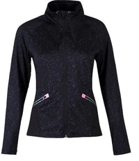 ZE-ZE TRÆNINGS JAKKE I SORT MED LYSERØD