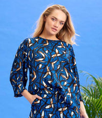 ZE-ZE EMILY BLOUSE IN COBOLT BLUE