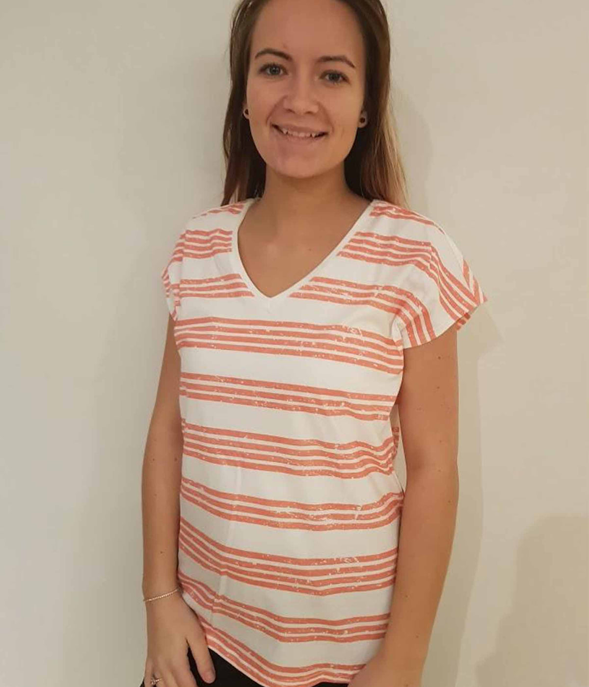 ZE-ZE T-SHIRT IN CORAL